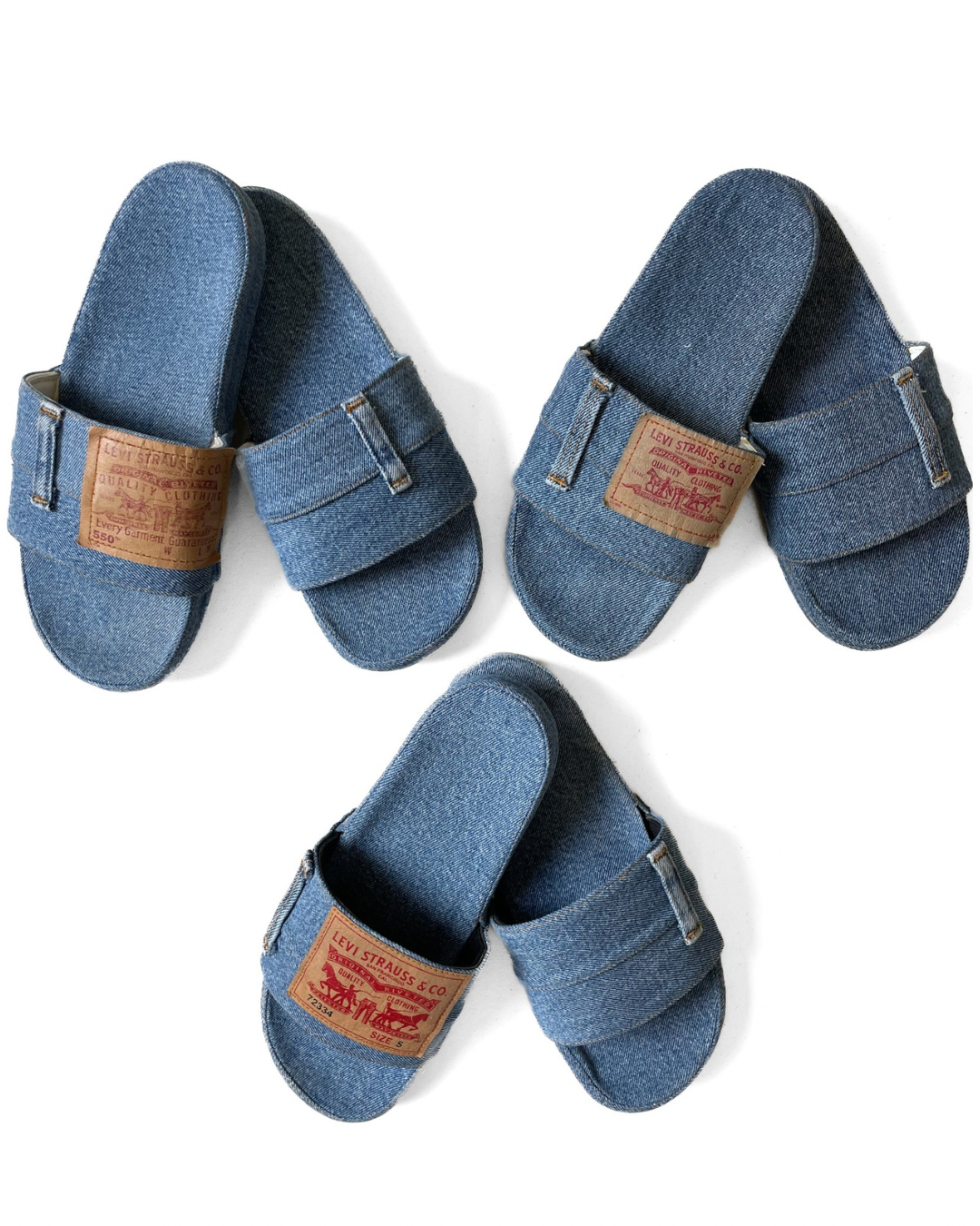 Upcycled Denim Slides