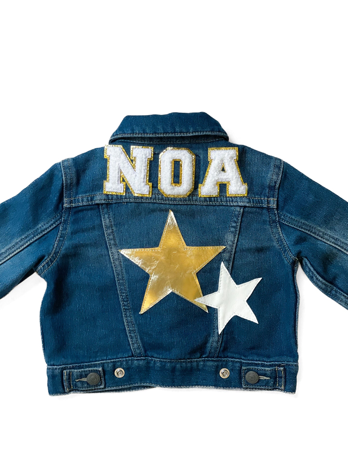 A Star Is Born Upcycled Denim Jacket - Kids