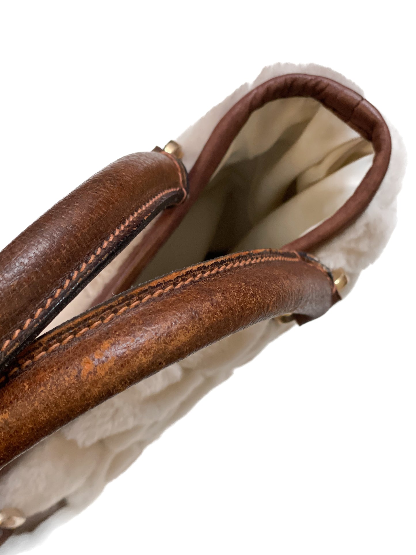 Upcycled Shearling Woven Purse 2.0