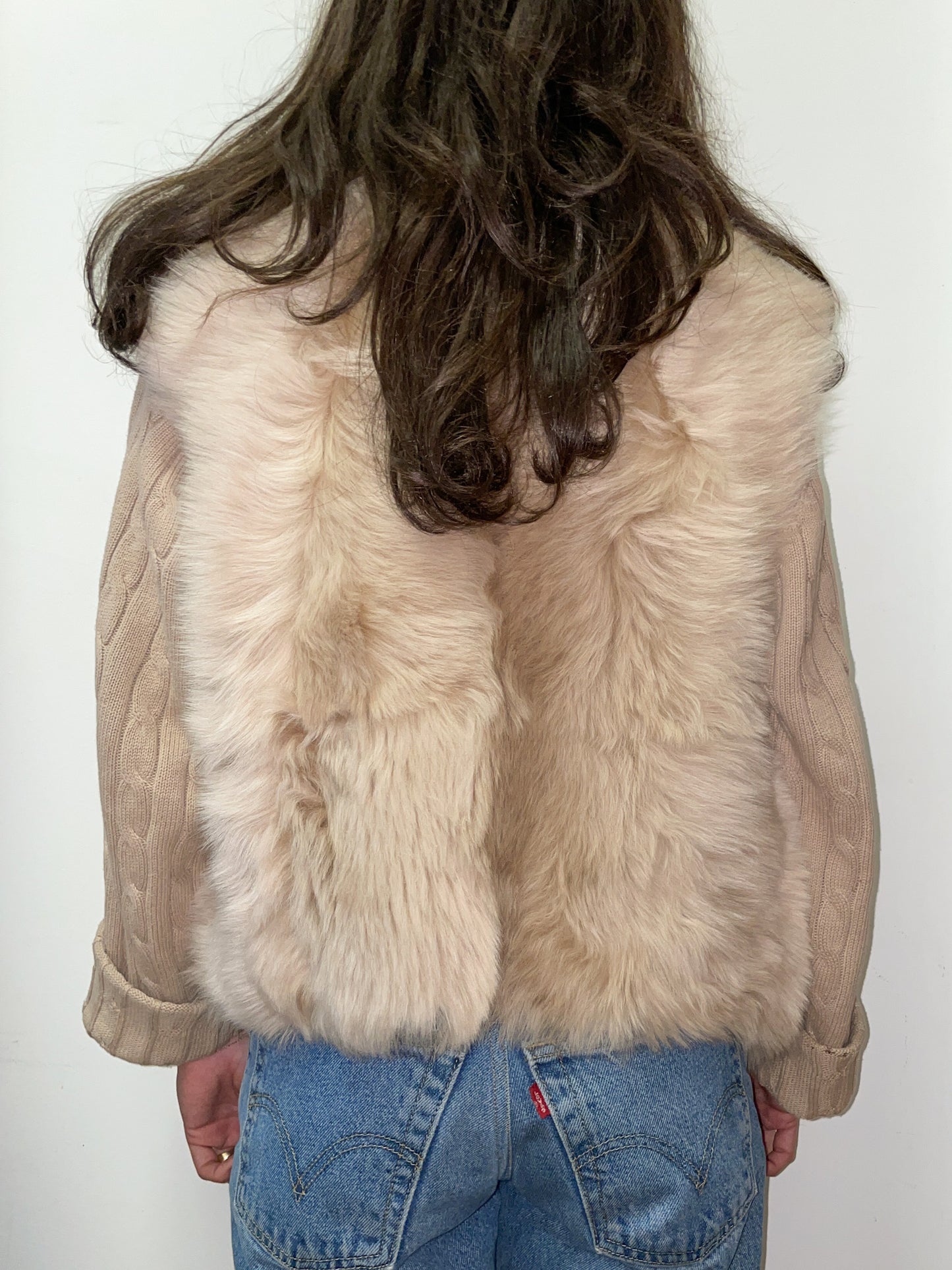 Upcycled Toscana Shearling Reversible Vest - Fawn