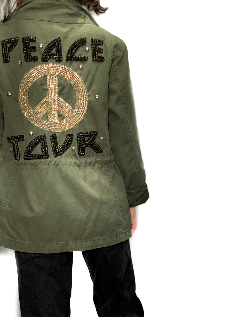 Upcycled Peace Tour Army Jacket