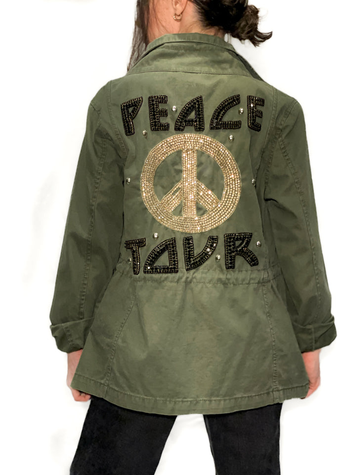 Upcycled Peace Tour Army Jacket