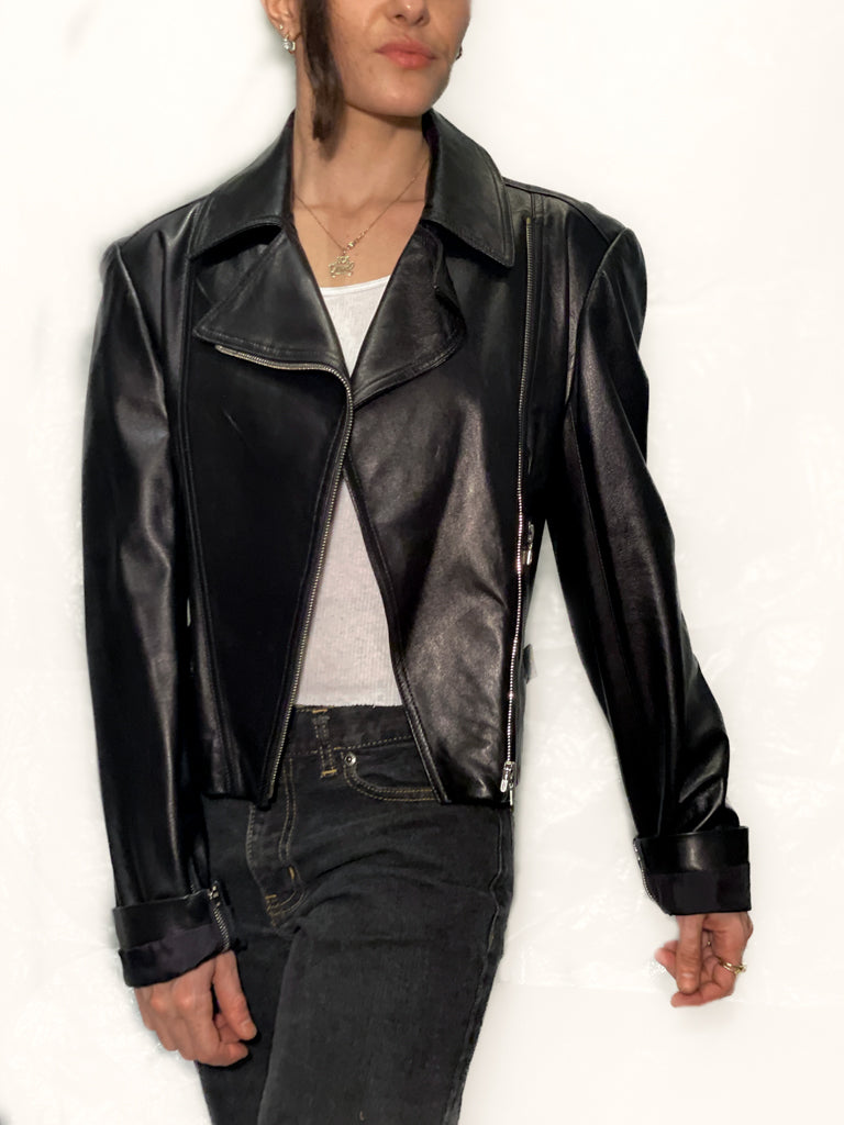 Age of Aquarius Hand-painted Leather Jacket