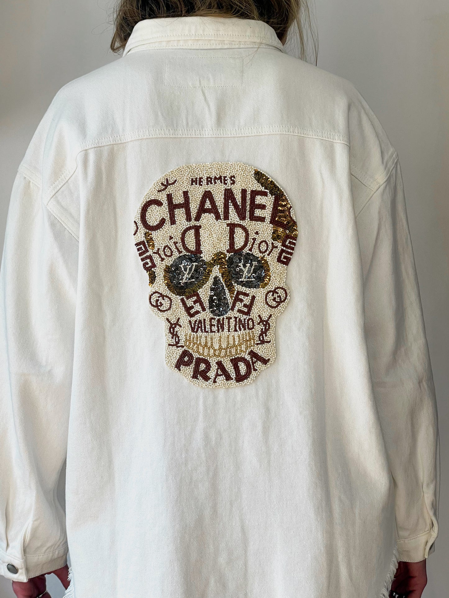 Upcycled Designer Mash-up Patch Shacket