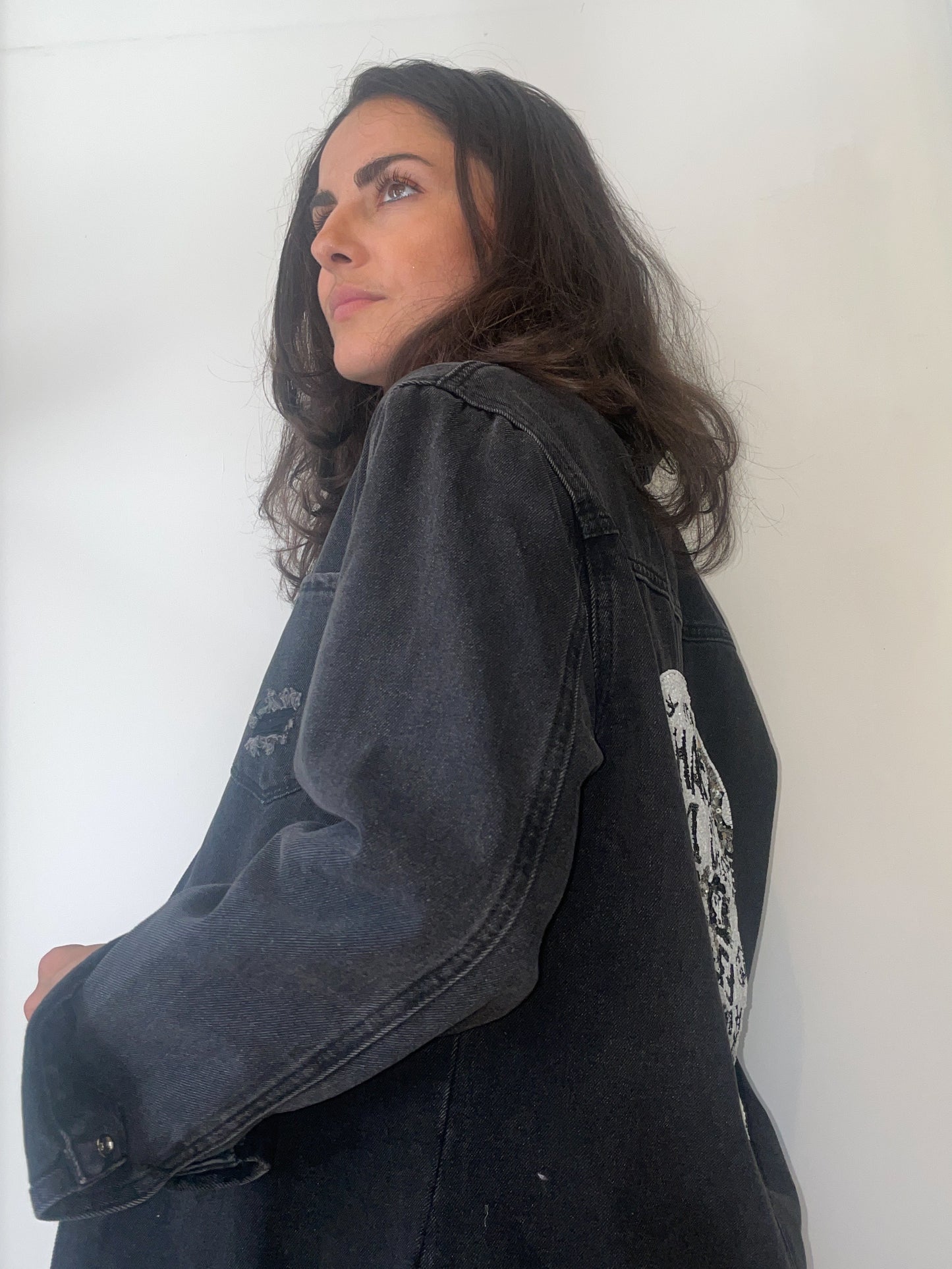 Upcycled Designer Mash-up Patch Shacket