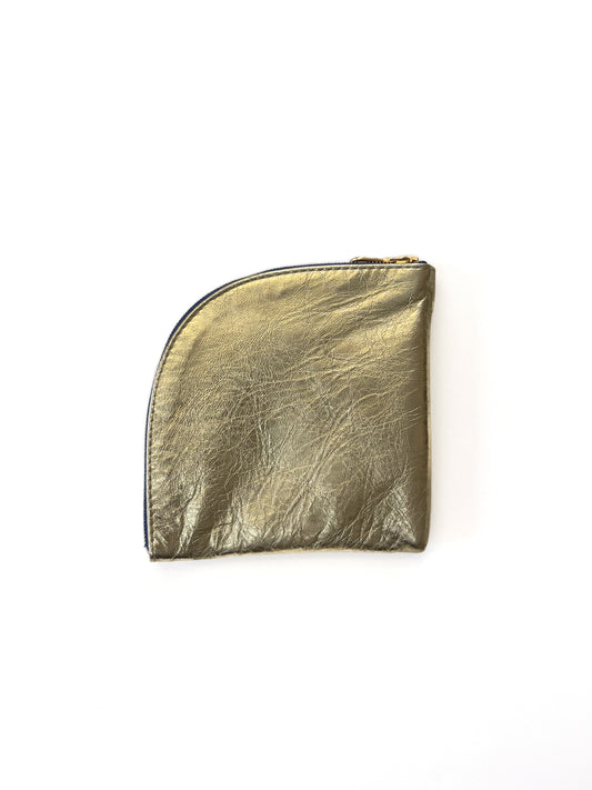 Upcycled Leather Wallet - Gold