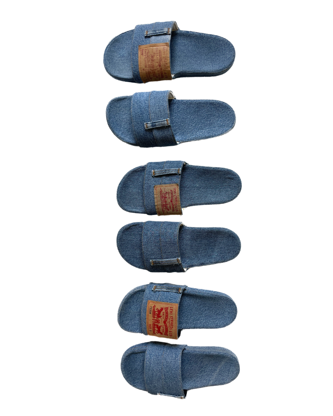 Upcycled Denim Slides