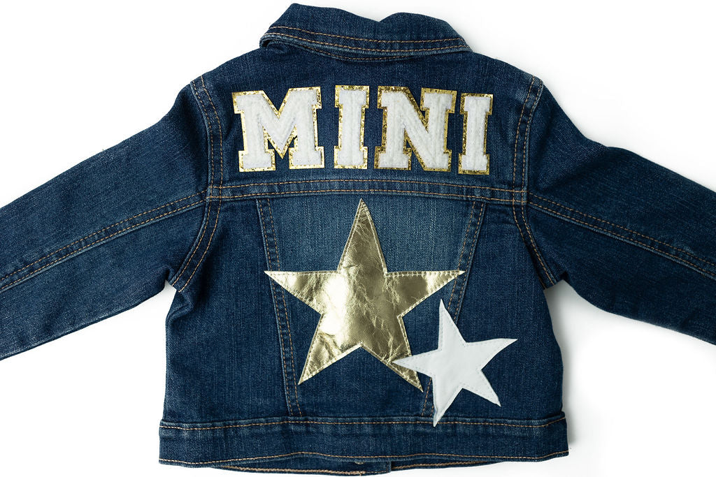 A Star Is Born Upcycled Denim Jacket - Kids