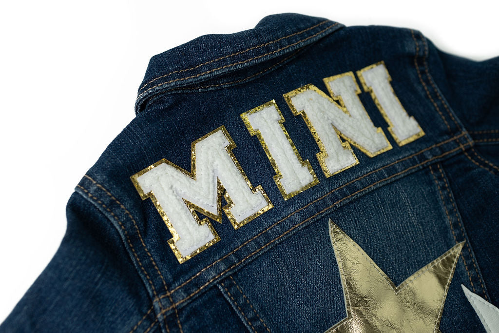 A Star Is Born Upcycled Denim Jacket - Kids