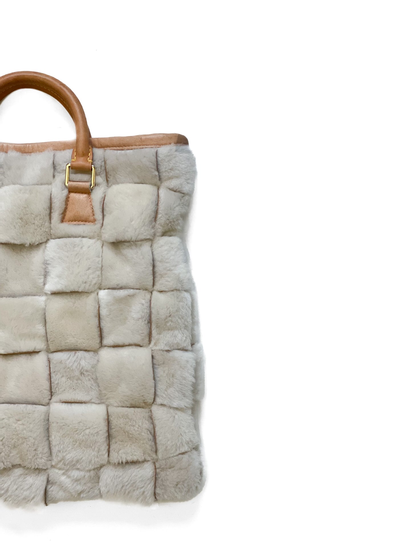 Upcycled Shearling Woven Purse 2.0