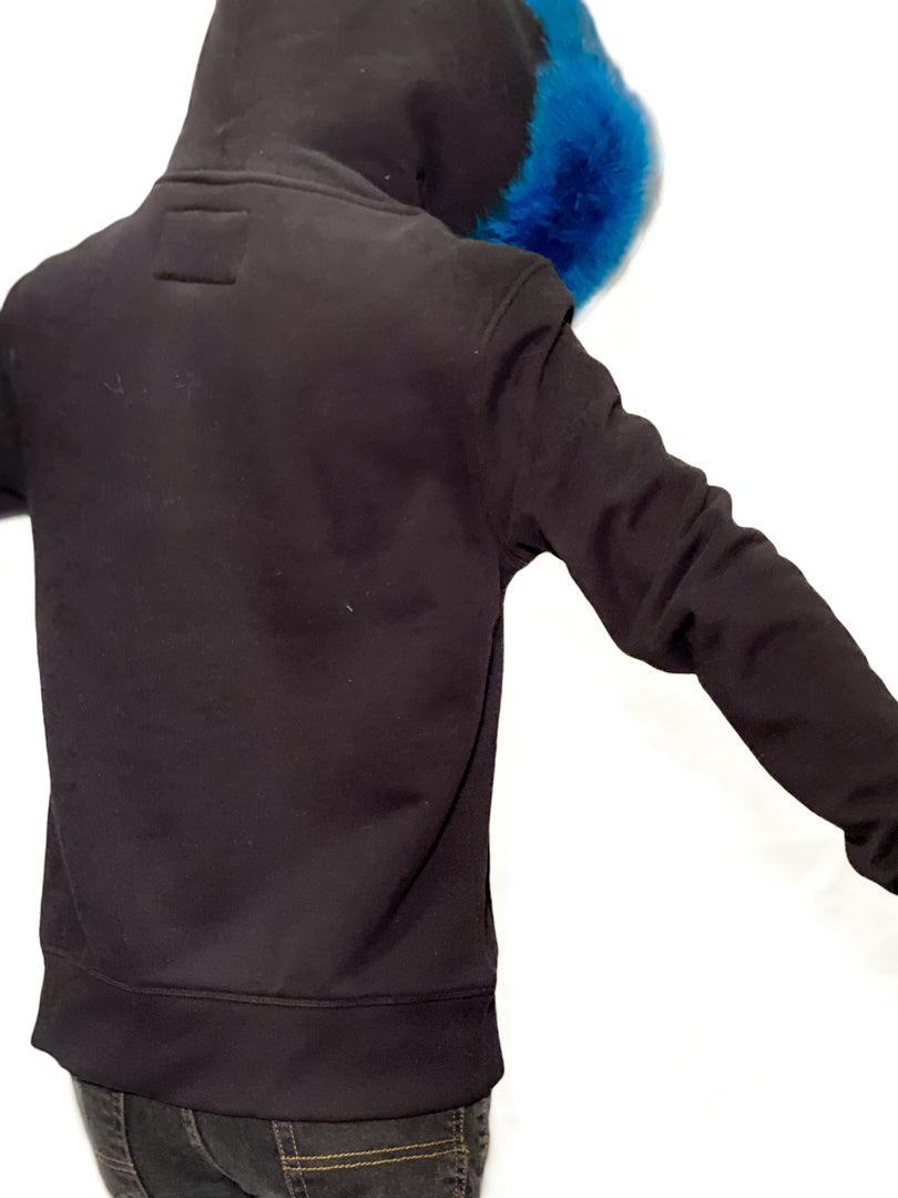 Upcycled Sherpa & Fur Lined Hoodie