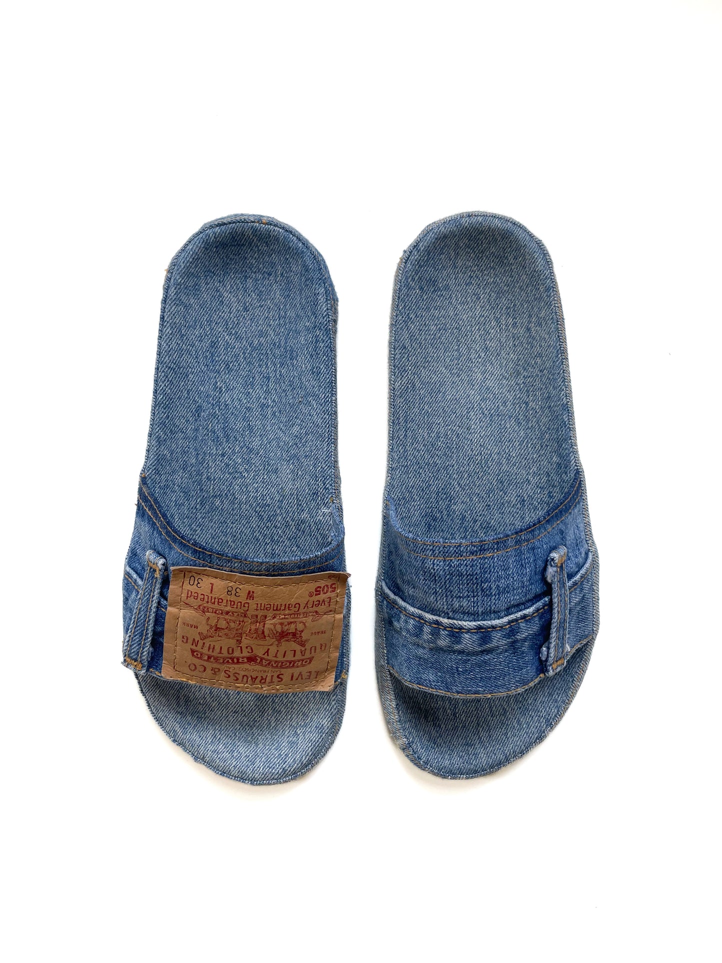 Upcycled Denim Slides